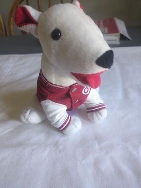 Plush Dog Toy in White and Red - Target Branded Soft Pet Plush